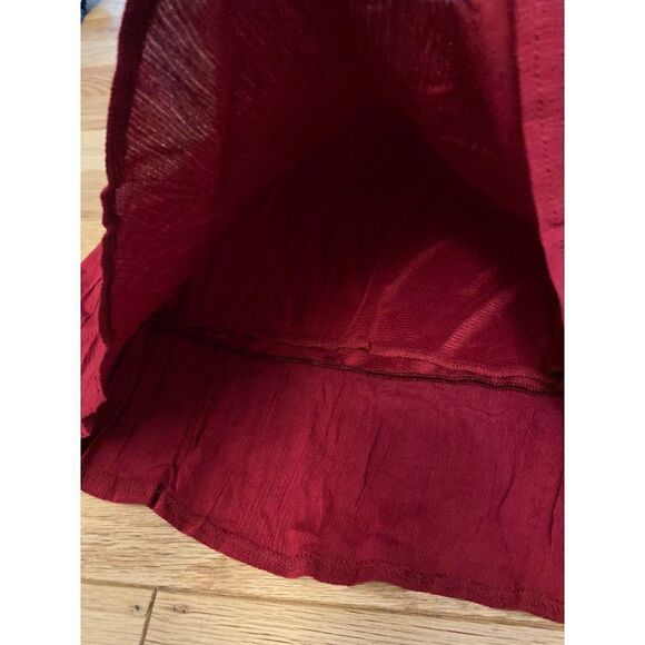 NWT Daizeolii, women’s red short bell sleeve embroidered floral peasant dress SM - Picture 4 of 9